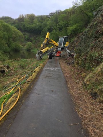 Felsanker zum sichern vom Radweg