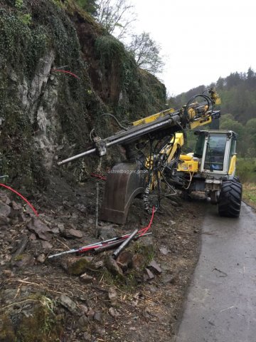 Felsanker zum sichern vom Radweg
